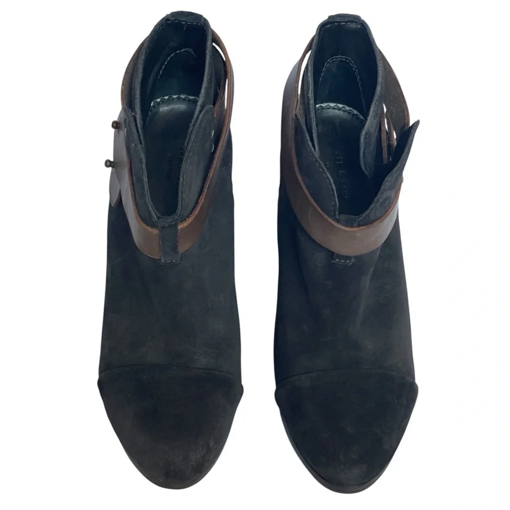 RAG & BONE HARROW BLACK SUEDE BOOTS SZ 6 MED